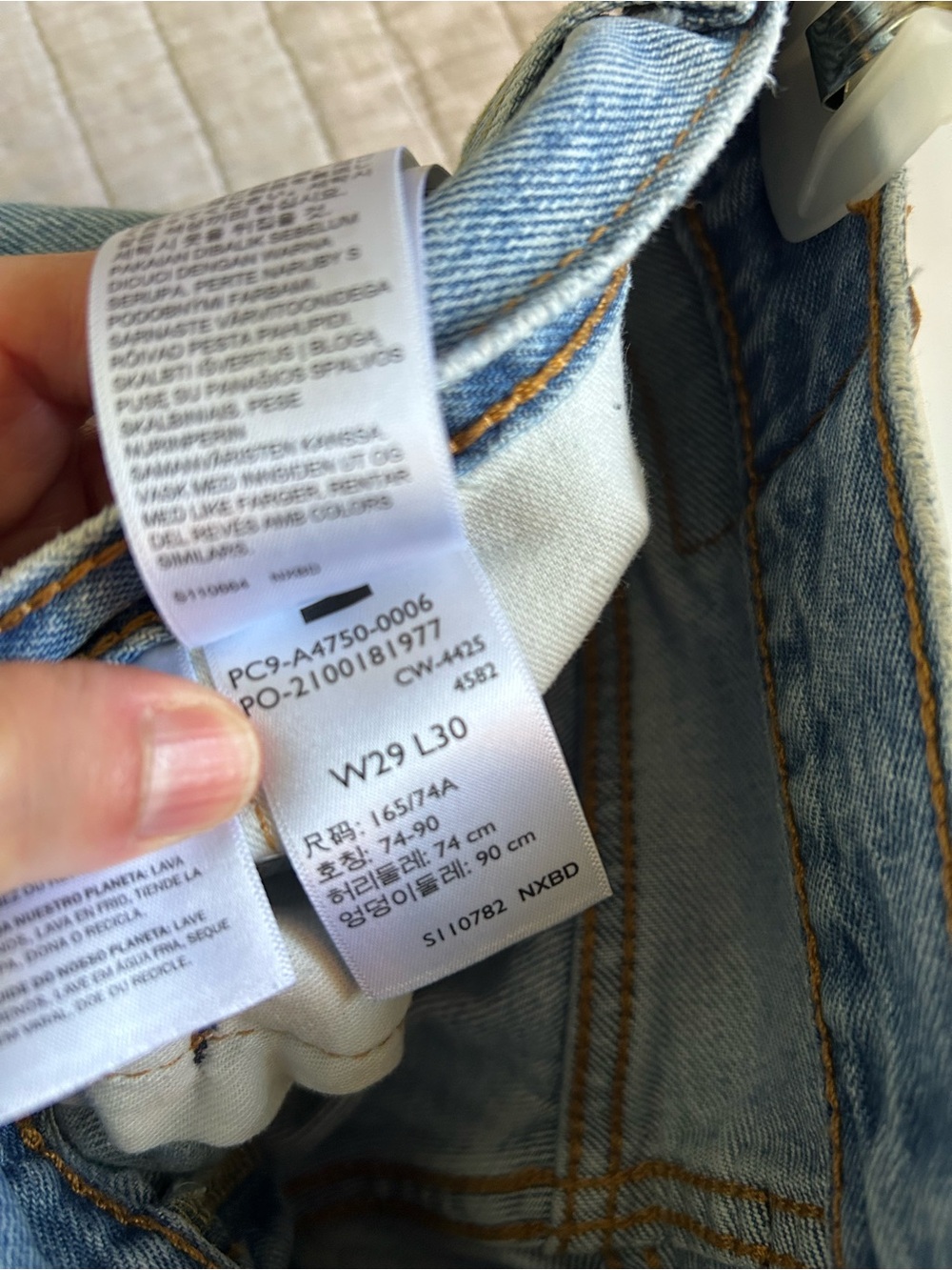 Levi’s 578 light med wash 100% cotton loose baggy 90’s jeans 29” unisex - Picture 9 of 14